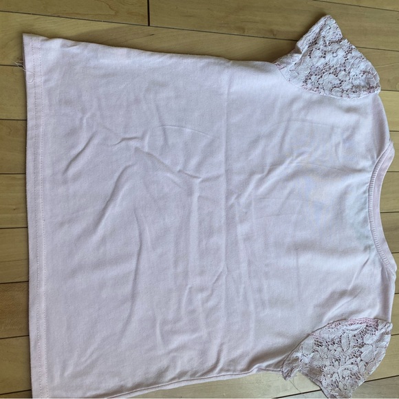 Pink lace sleeve top 8-10 - Picture 7 of 12